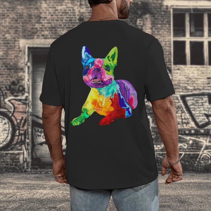 Dog Lover Boston Terrier Dog Colorful Boston Terrier Men Women Kids Men's Back Print T-Shirt, funny design