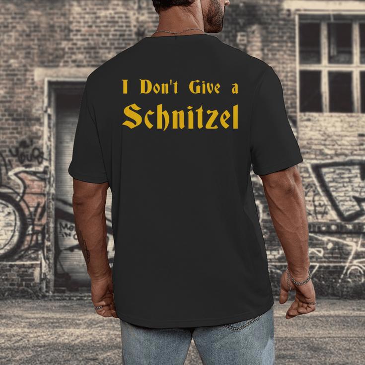 I Don't Give a Schnitzel T-Shirt Men's Back Print T-Shirt, funny design