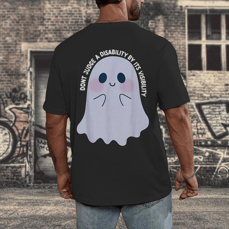 Dont Judge a Disability By Its Visibility Teacher Men's Back Print T-Shirt, funny design Dont Judge a Disability By Its Visibility Teacher Men's Back Print T-Shirt, funny design