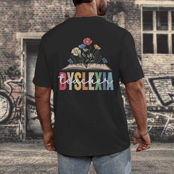 Dyslexia Teacher Awareness Dyslexic Dyslexics Dyslexia Men's Back Print T-Shirt, funny design