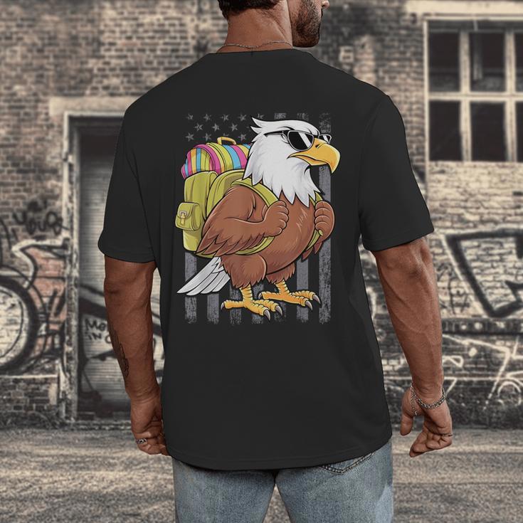 Eagle First Day Of School Teacher Back To School Eagle Men's Back Print T-Shirt, funny design Eagle First Day Of School Teacher Back To School Eagle Men's Back Print T-Shirt, funny design