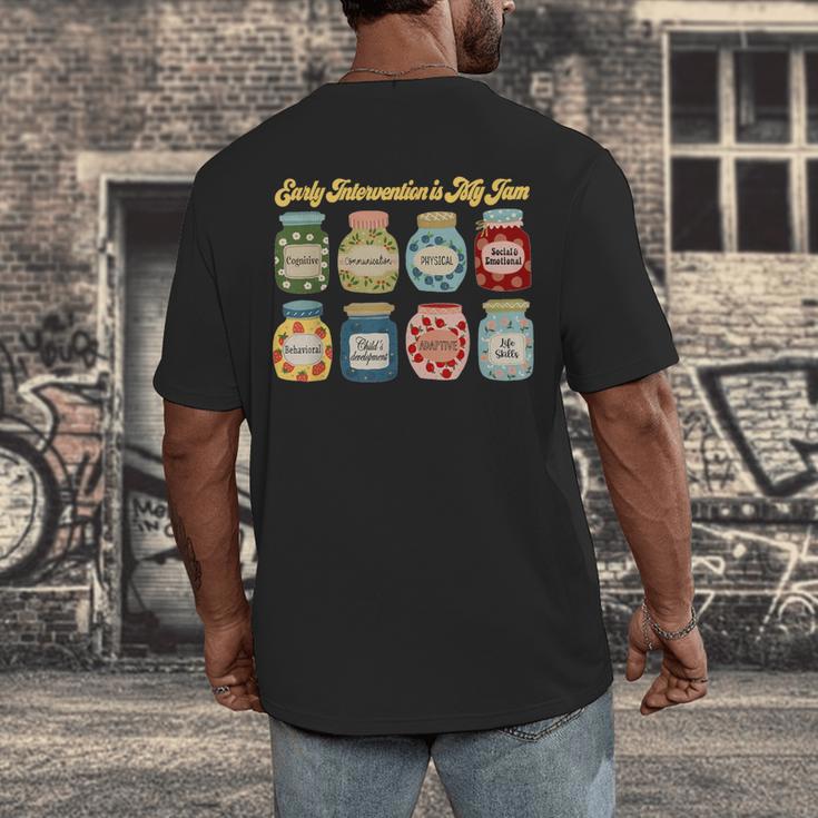 Early Intervention Is My Jam Early Intervention Teacher Men's Back Print T-Shirt, funny design Early Intervention Is My Jam Early Intervention Teacher Men's Back Print T-Shirt, funny design