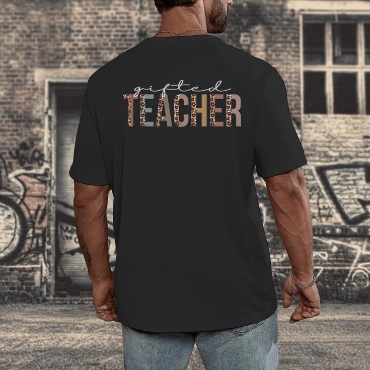 Ed Teacher Leopard Appreciation For Women For Work Men's Back Print T-Shirt, funny design Ed Teacher Leopard Appreciation For Women For Work Men's Back Print T-Shirt, funny design