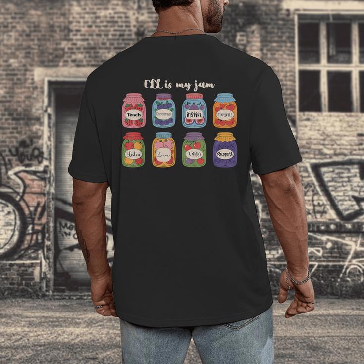 ELL Is My Jam English Language Learner Aide ELL Teacher Men's Back Print T-Shirt, funny design ELL Is My Jam English Language Learner Aide ELL Teacher Men's Back Print T-Shirt, funny design