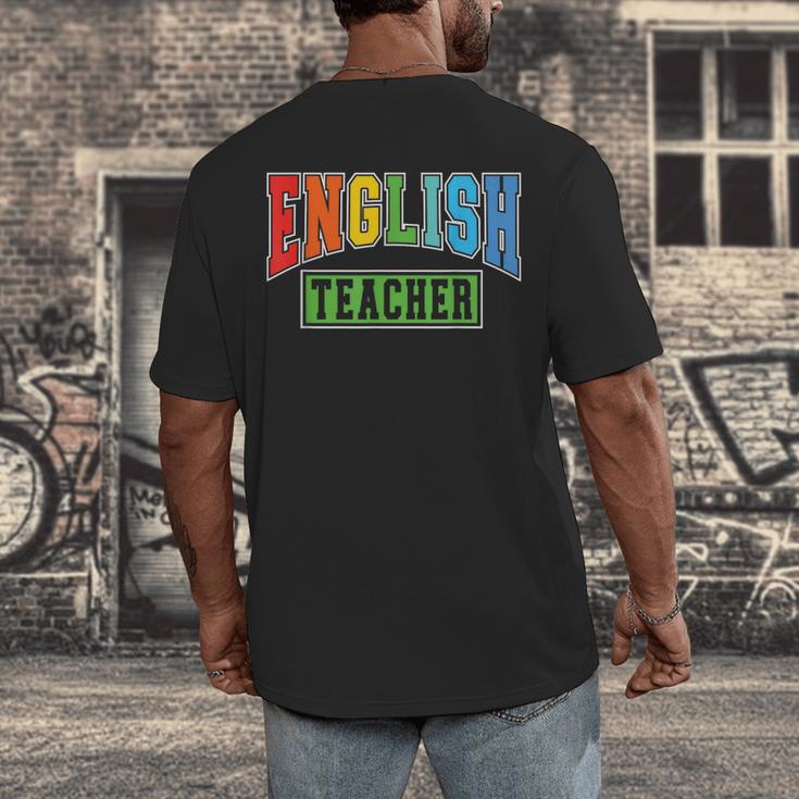 English Teacher Men Women Grammar Class English Teacher Men's Back Print T-Shirt, funny design English Teacher Men Women Grammar Class English Teacher Men's Back Print T-Shirt, funny design