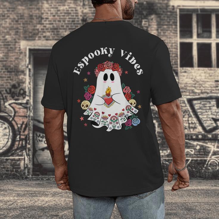 Espooky Vibes Maestra Halloween Spanish Mexican Teacher Men's Back Print T-Shirt, funny design Espooky Vibes Maestra Halloween Spanish Mexican Teacher Men's Back Print T-Shirt, funny design