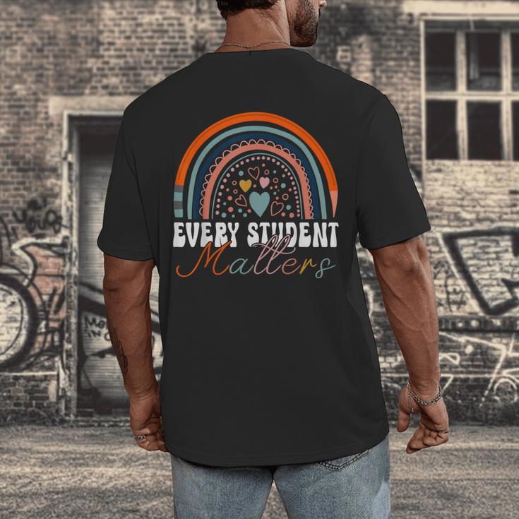 Every Student Matters Paraprofessional Support Teacher Men's Back Print T-Shirt, funny design