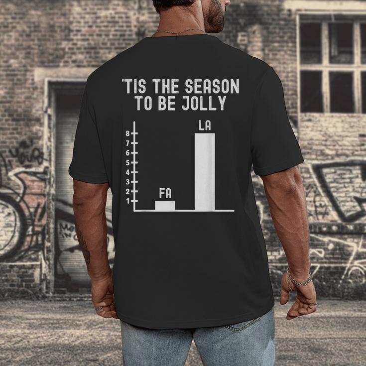 Fa La 8 Math Pun Math Teacher Christmas Men's Back Print T-Shirt, funny design Fa La 8 Math Pun Math Teacher Christmas Men's Back Print T-Shirt, funny design