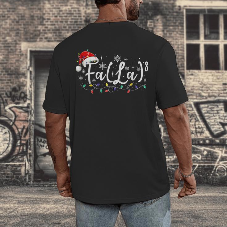FA LA8 Christmas Santa Fa La Math Teacher Student Men's Back Print T-Shirt, funny design FA LA8 Christmas Santa Fa La Math Teacher Student Men's Back Print T-Shirt, funny design