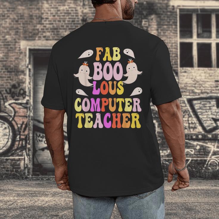 Faboolous COMPUTER TEACHER Costume This Is My Spooky Mom Dad Men's Back Print T-Shirt, funny design Faboolous COMPUTER TEACHER Costume This Is My Spooky Mom Dad Men's Back Print T-Shirt, funny design
