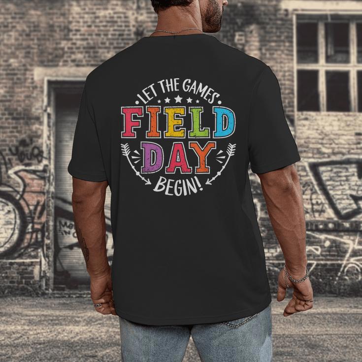 Field Day 2024 Let The Games Begin Teacher Kids Girls Boys Men's Back Print T-Shirt, funny design Field Day 2024 Let The Games Begin Teacher Kids Girls Boys Men's Back Print T-Shirt, funny design