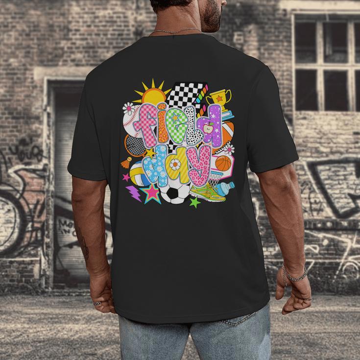 Field Day Fun Day Let The Games Begin Field Trip Teacher Kid Men's Back Print T-Shirt, funny design Field Day Fun Day Let The Games Begin Field Trip Teacher Kid Men's Back Print T-Shirt, funny design