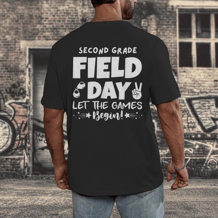 Field Day Second 2nd Grade Orange 2025 Boy Girl Teacher Men's Back Print T-Shirt, funny design Field Day Second 2nd Grade Orange 2025 Boy Girl Teacher Men's Back Print T-Shirt, funny design