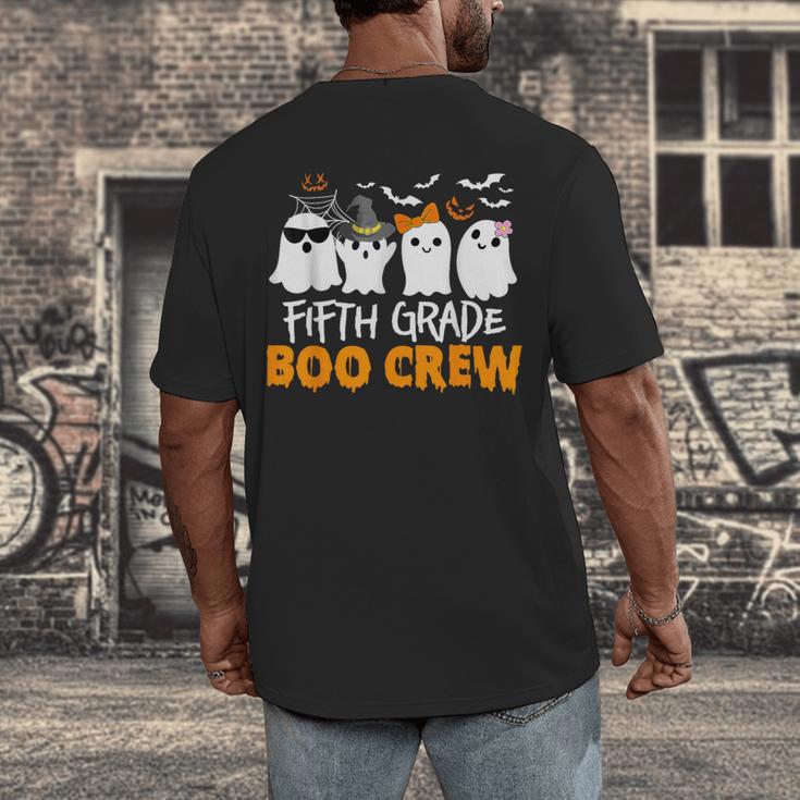 Fifth Grade Boo Crew Halloween Teacher Costume Men's Back Print T-Shirt, funny design