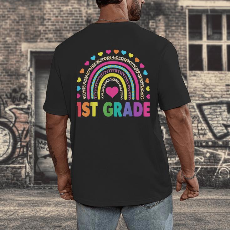First Grade Rainbow Girls Boys Teacher Team 1st Grade Squad Men's Back Print T-Shirt, funny design First Grade Rainbow Girls Boys Teacher Team 1st Grade Squad Men's Back Print T-Shirt, funny design