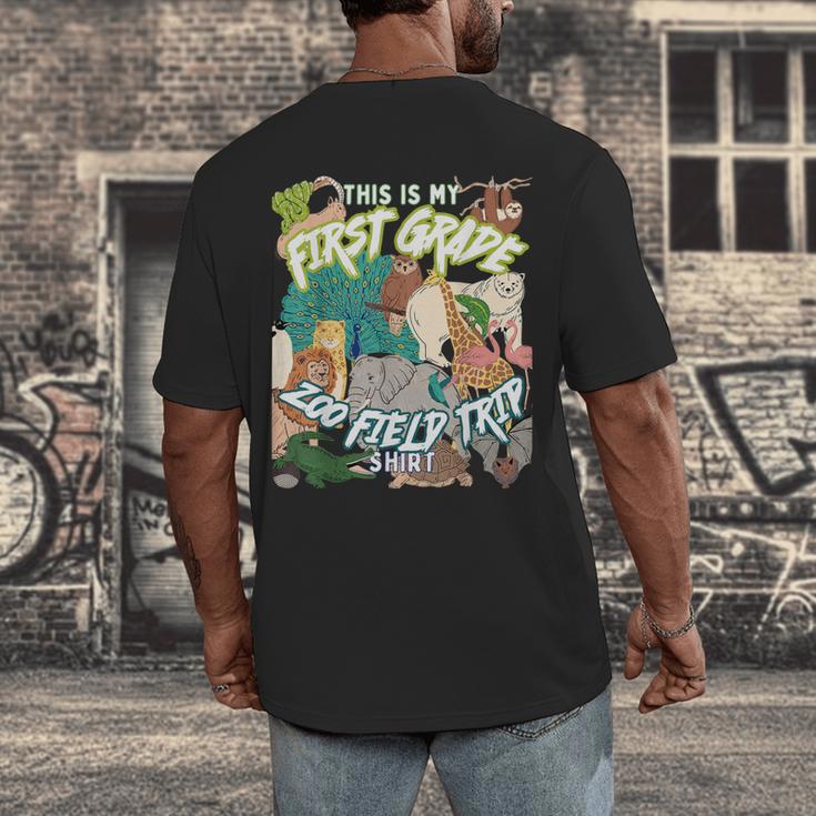 First Grade Zoo Field Trip Matching Student Teacher Class Men's Back Print T-Shirt, funny design First Grade Zoo Field Trip Matching Student Teacher Class Men's Back Print T-Shirt, funny design