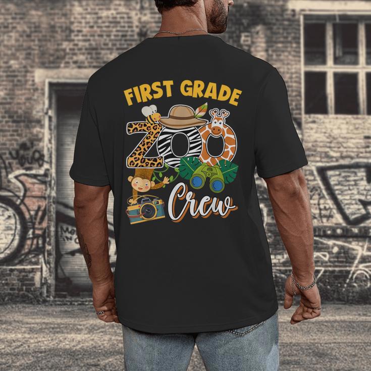 First Grade Zoo Field Trip Squad Matching Teacher Students Men's Back Print T-Shirt, funny design