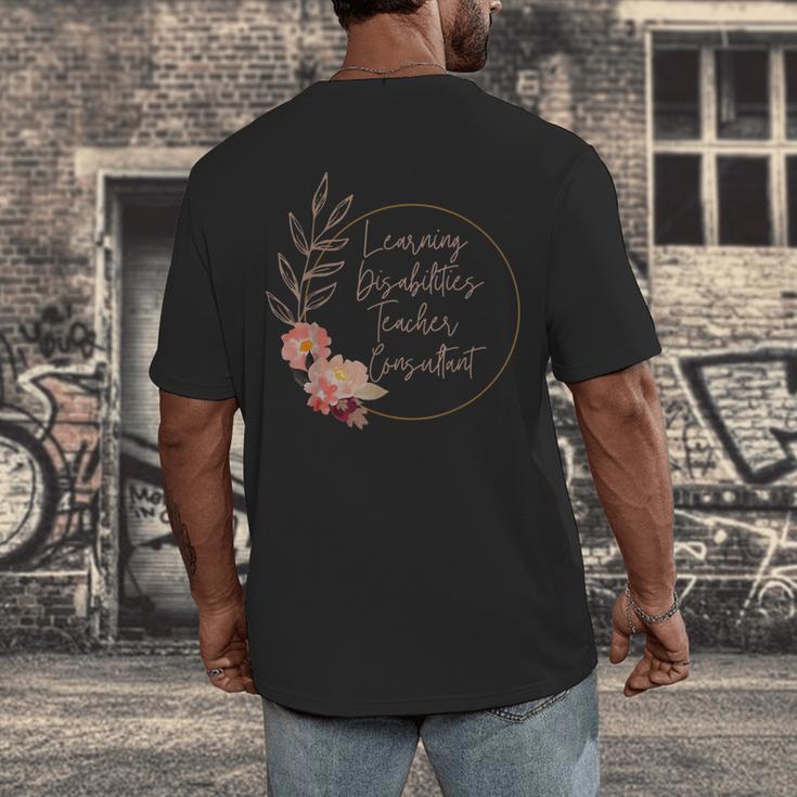 Floral Learning Disabilities Teacher Consultant SPED Teacher Men's Back Print T-Shirt, funny design Floral Learning Disabilities Teacher Consultant SPED Teacher Men's Back Print T-Shirt, funny design