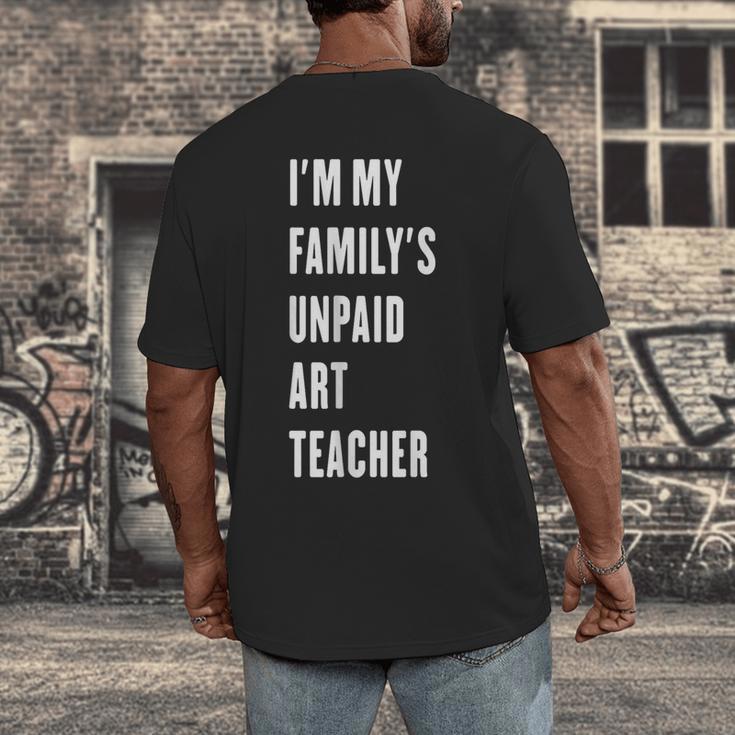 Funny Art Teacher Men's Back Print T-Shirt, funny design Funny Art Teacher Men's Back Print T-Shirt, funny design
