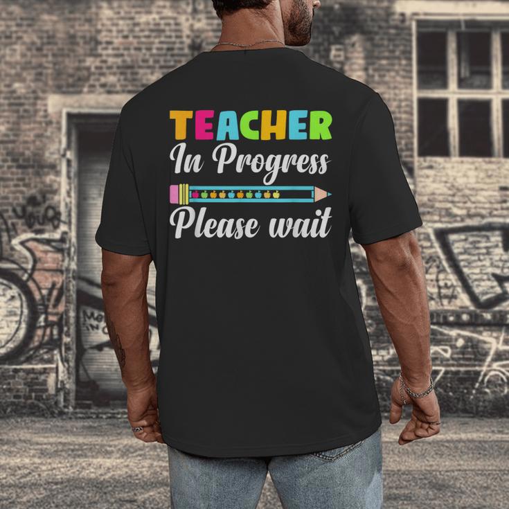 Future Teacher Cool Teacher In Progress Please Wait Men's Back Print T-Shirt, funny design Future Teacher Cool Teacher In Progress Please Wait Men's Back Print T-Shirt, funny design