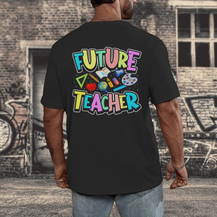 Future Teacher Kid's Career Men's Back Print T-Shirt, funny design Future Teacher Kid's Career Men's Back Print T-Shirt, funny design