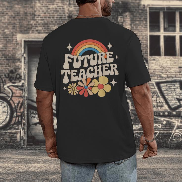 Future Teacher Kids Youth Girls Rainbow Pre-k Kindergarten Men's Back Print T-Shirt, funny design Future Teacher Kids Youth Girls Rainbow Pre-k Kindergarten Men's Back Print T-Shirt, funny design