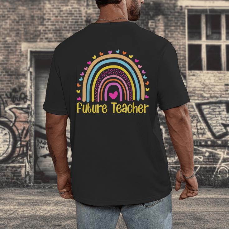 Future Teacher Rainbow Men's Back Print T-Shirt, funny design