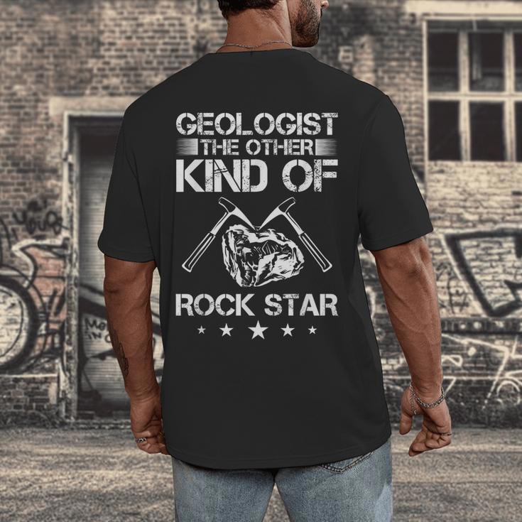 Geology Outfit Geology Teacher Geology Department Geologist Men's Back Print T-Shirt, funny design