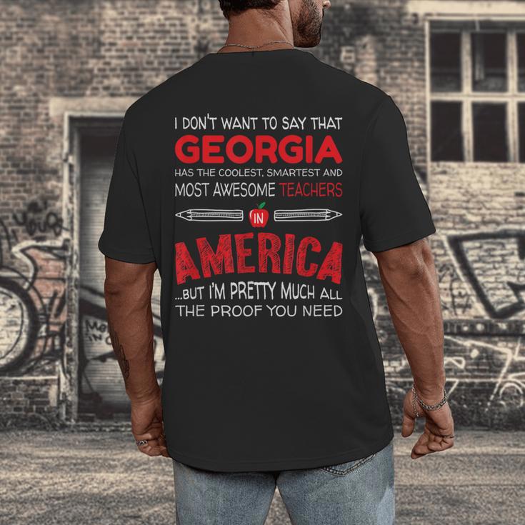Georgia Teachers Classroom Tshirt Men's Back Print T-Shirt, funny design