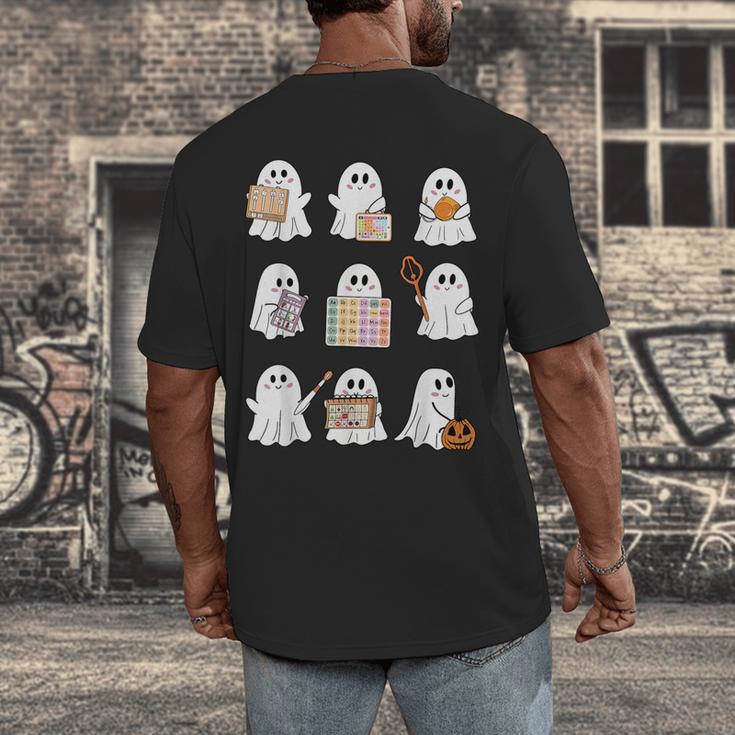 Ghost Speech Therapy Teacher Spooky Season Halloween Men's Back Print T-Shirt, funny design