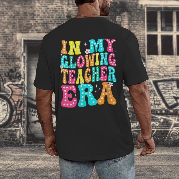 In My Glowing Teacher Era Groovy Colorful Bright Men's Back Print T-Shirt, funny design In My Glowing Teacher Era Groovy Colorful Bright Men's Back Print T-Shirt, funny design