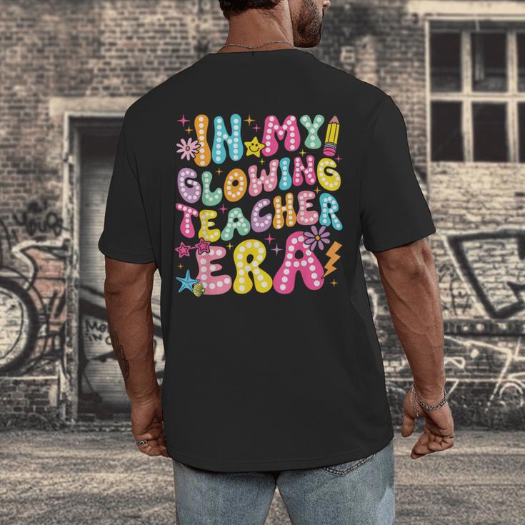 In My Glowing Teacher Era Teaching Back To School Men's Back Print T-Shirt, funny design In My Glowing Teacher Era Teaching Back To School Men's Back Print T-Shirt, funny design