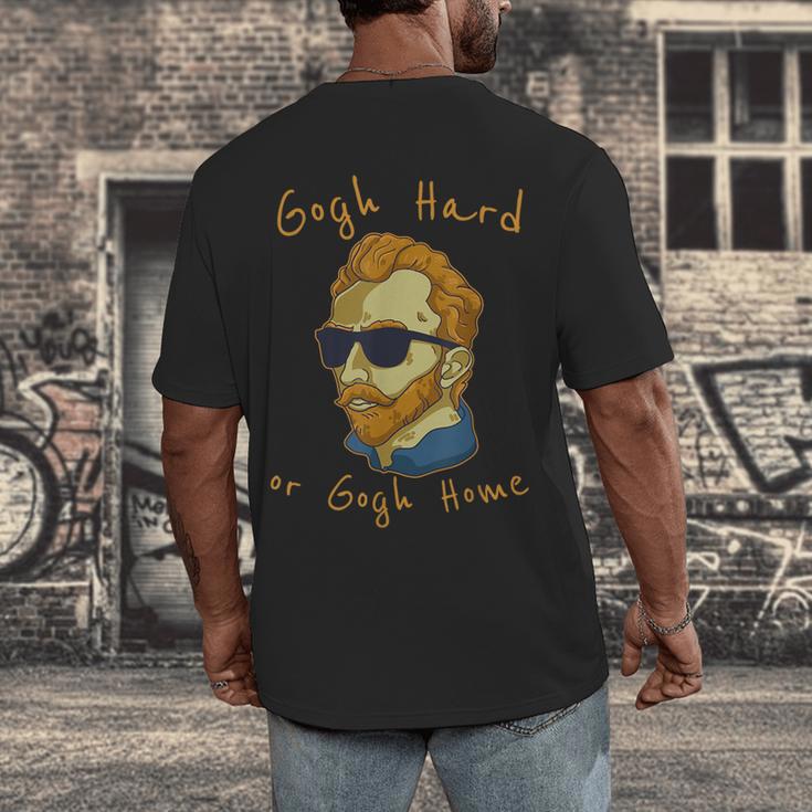 Go Hard Or Go Home Art Teacher Men's Back Print T-Shirt, funny design