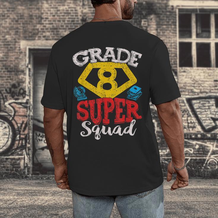 Grade 8 Super Squad Superhero Teacher Team Men's Back Print T-Shirt, funny design Grade 8 Super Squad Superhero Teacher Team Men's Back Print T-Shirt, funny design