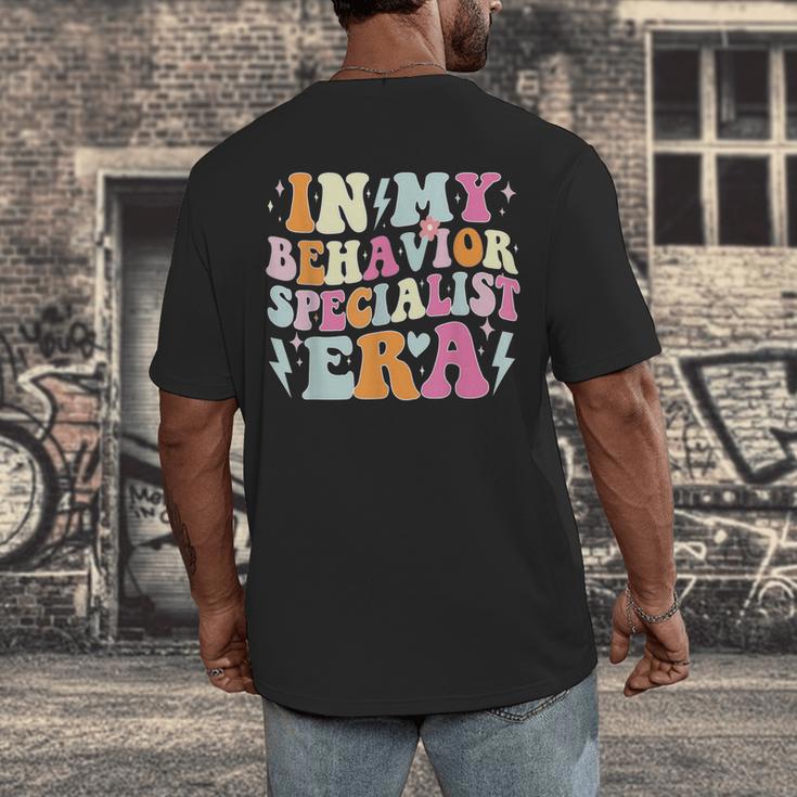 Groovy In My Behavior Specialist Era Behavior Teachers Men's Back Print T-Shirt, funny design