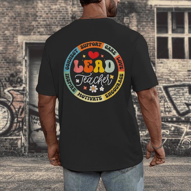 Groovy Lead Teacher Appreciation Back To School Men's Back Print T-Shirt, funny design Groovy Lead Teacher Appreciation Back To School Men's Back Print T-Shirt, funny design