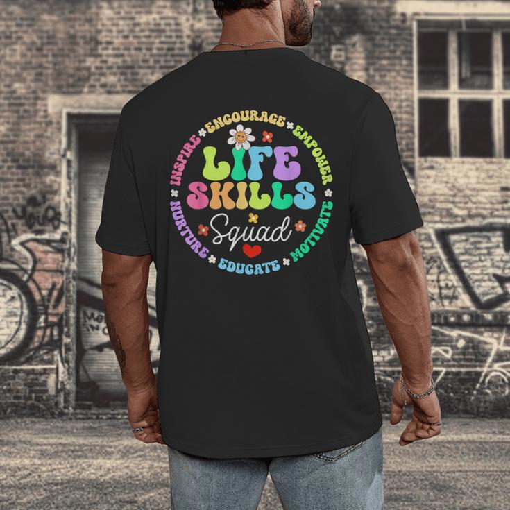 Groovy Life Skills Squad Teacher Special Ed SPED Team Crew Men's Back Print T-Shirt, funny design