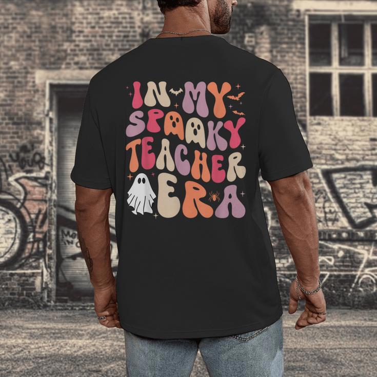 Groovy In My Spooky Teacher Era Halloween Party Boo Men's Back Print T-Shirt, funny design
