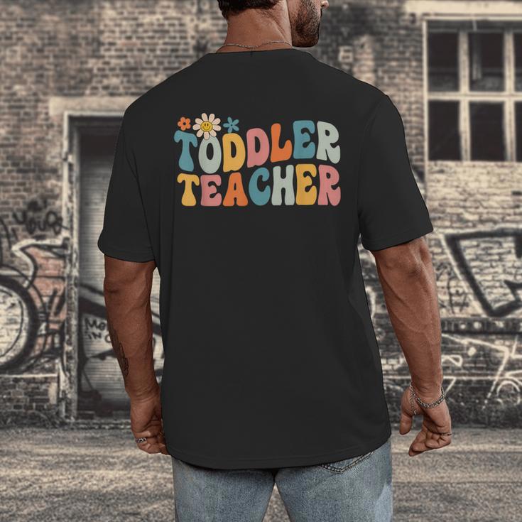 Groovy Toddler Teacher Appreciation Back To School Men's Back Print T-Shirt, funny design Groovy Toddler Teacher Appreciation Back To School Men's Back Print T-Shirt, funny design