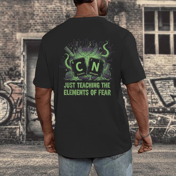 Halloween 67 Meme Science Chemistry Teacher Periodic Table Men's Back Print T-Shirt, funny design