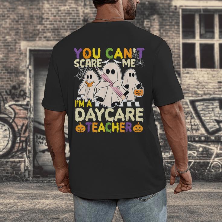 Halloween You Can't Scare Me I'm a Daycare Teacher Ghost Men's Back Print T-Shirt, funny design Halloween You Can't Scare Me I'm a Daycare Teacher Ghost Men's Back Print T-Shirt, funny design
