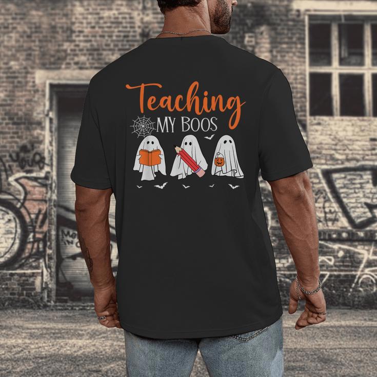 Halloween Ghost Teachers Teaching My Boos Costume Women Men Men's Back Print T-Shirt, funny design