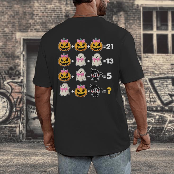 Halloween Math Teacher Men Women Order Of Operations Men's Back Print T-Shirt, funny design Halloween Math Teacher Men Women Order Of Operations Men's Back Print T-Shirt, funny design