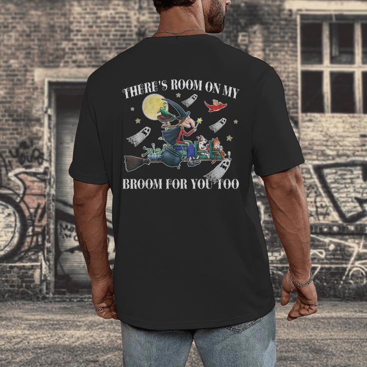 Halloween There's Room On My Broom For You Too Teacher Men's Back Print T-Shirt, funny design Halloween There's Room On My Broom For You Too Teacher Men's Back Print T-Shirt, funny design