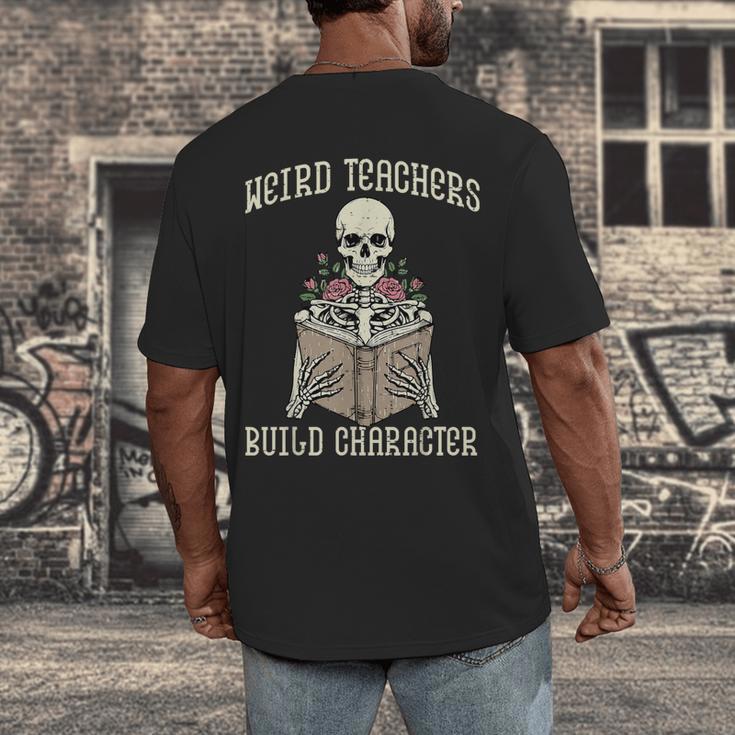 Halloween Weird Teachers Build Character Costume Men Women Men's Back Print T-Shirt, funny design Halloween Weird Teachers Build Character Costume Men Women Men's Back Print T-Shirt, funny design