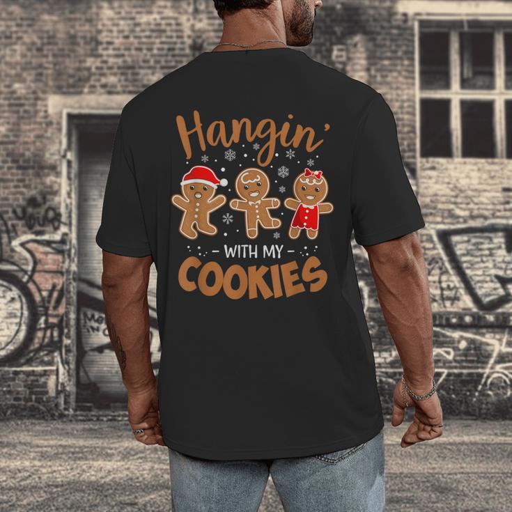 Hangin With My Cookies Gingerbread Women Christmas Teacher Men's Back Print T-Shirt, funny design Hangin With My Cookies Gingerbread Women Christmas Teacher Men's Back Print T-Shirt, funny design