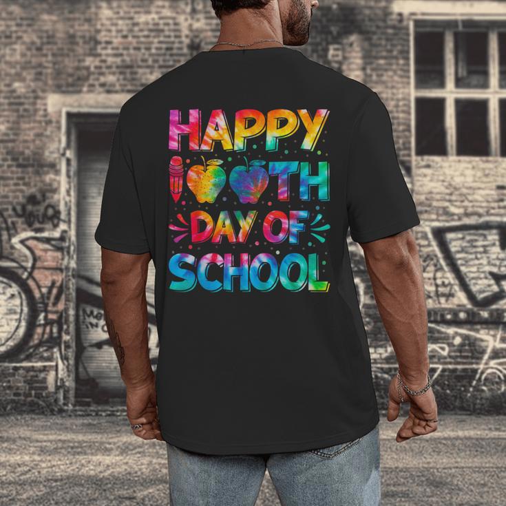 Happy 100th Day Of School Teacher Student 100 Days Tie Dye Men Women Kids Men's Back Print T-Shirt, funny design