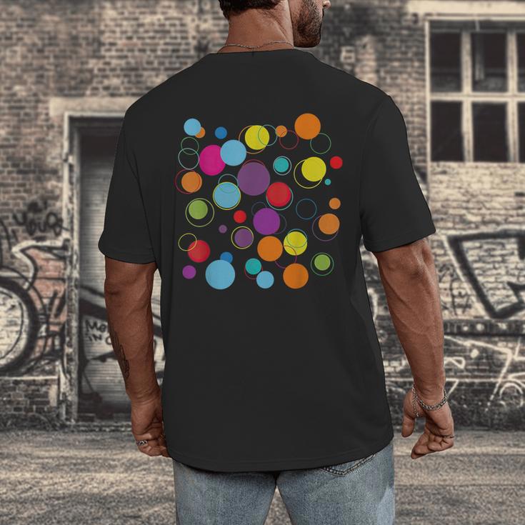 Happy Dot Day Colorful Polka Dot Art Teacher Student Kids Men's Back Print T-Shirt, funny design