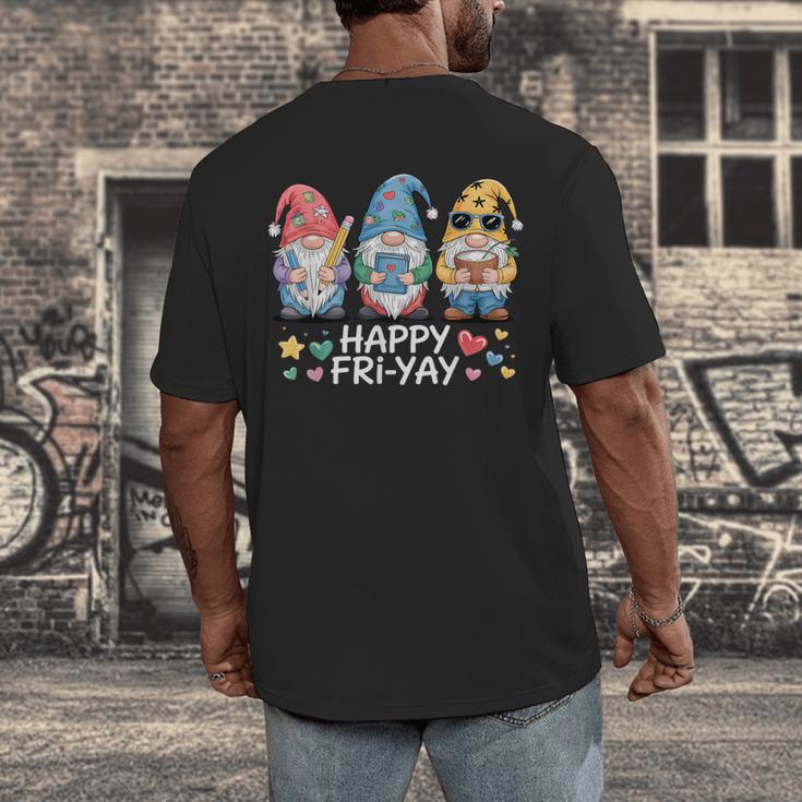 Happy Fri-Yay Teacher Fry Yay Friday Weekend Fri-Yay Men's Back Print T-Shirt, funny design