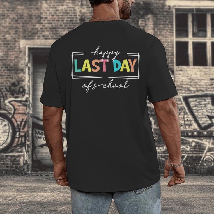 Happy Last Day Of School Shirt Men Women Teacher Student Men's Back Print T-Shirt, funny design